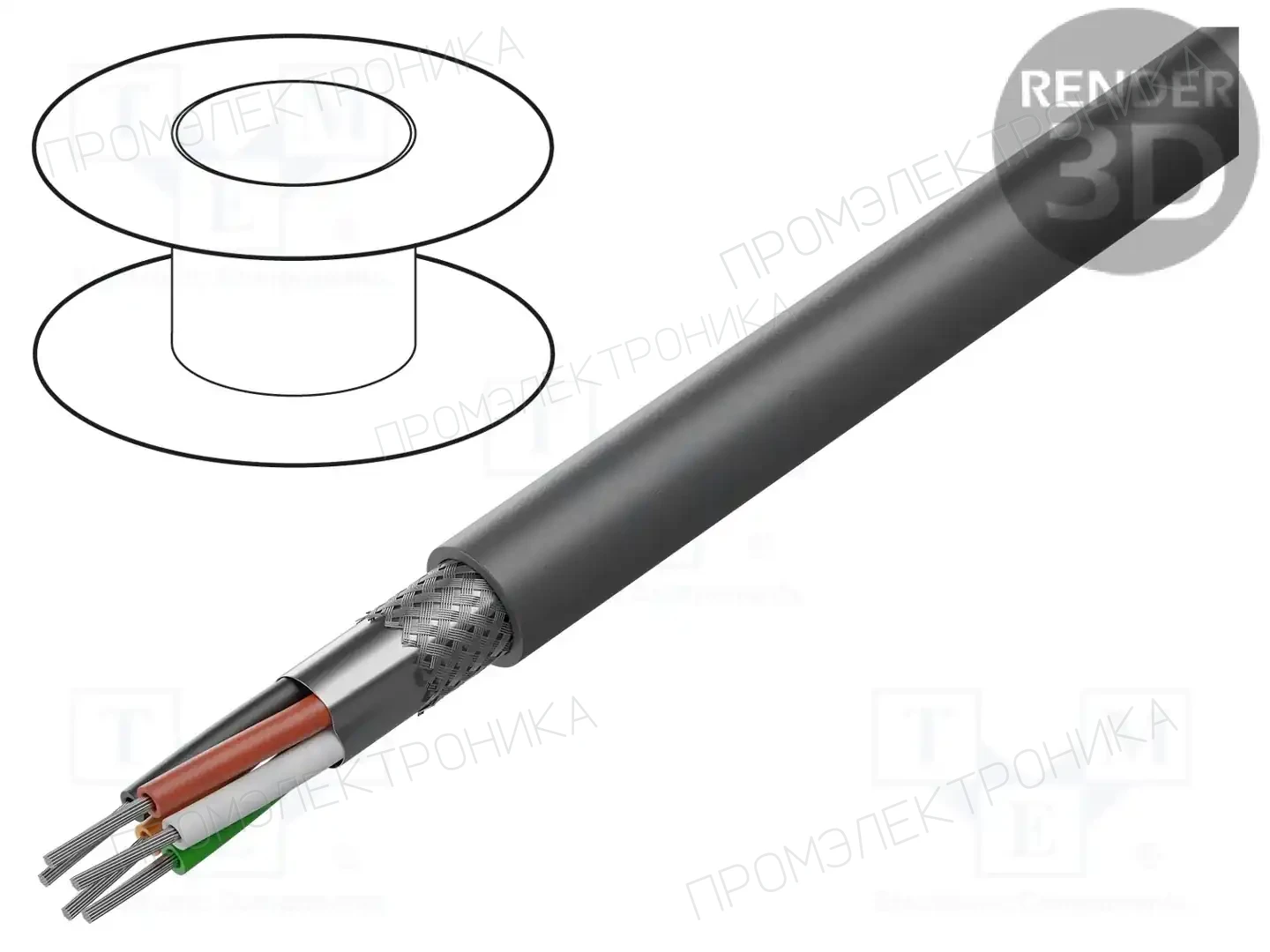 ALPHA WIRE 86414CY SL001 — Провода многожильные экранированные