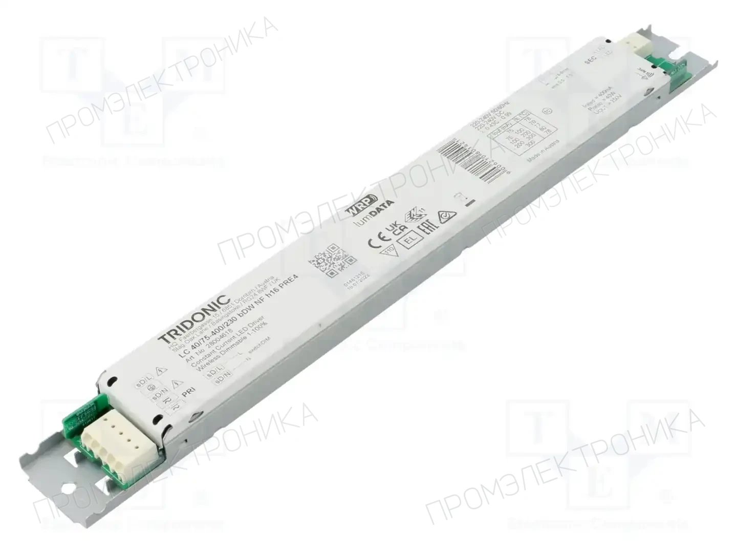 TRIDONIC LC 40/75-400/230 BDW NF H16 PRE4 — Блоки питания для LED