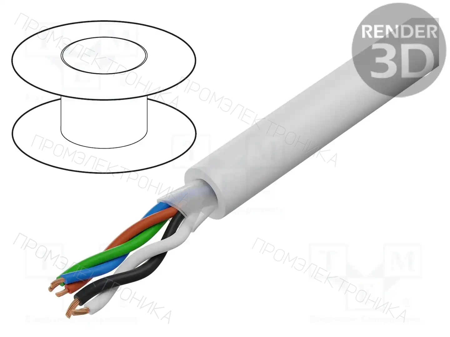 TASKER TSK1176 WHITE — Провода для уст. светодиодов и сист. DMX