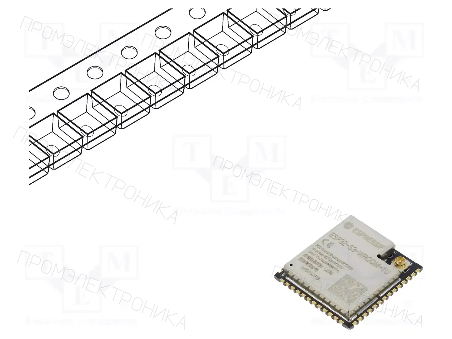ESPRESSIF ESP32-S3-WROOM-1U-N4R8 — Модули IoT (WiFi/Bluetooth)