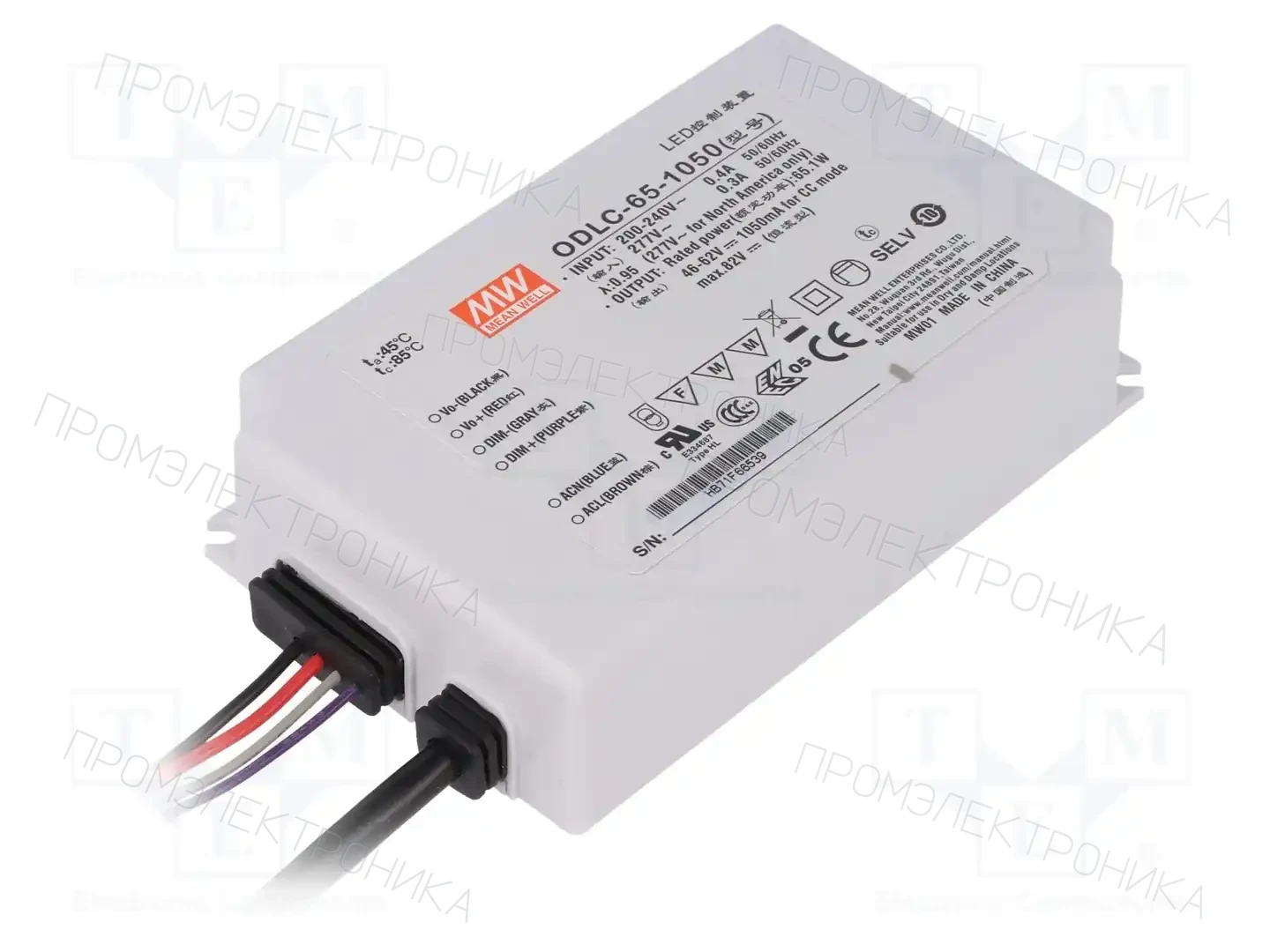 MEAN WELL ODLC-65-1050 — Блоки питания для LED