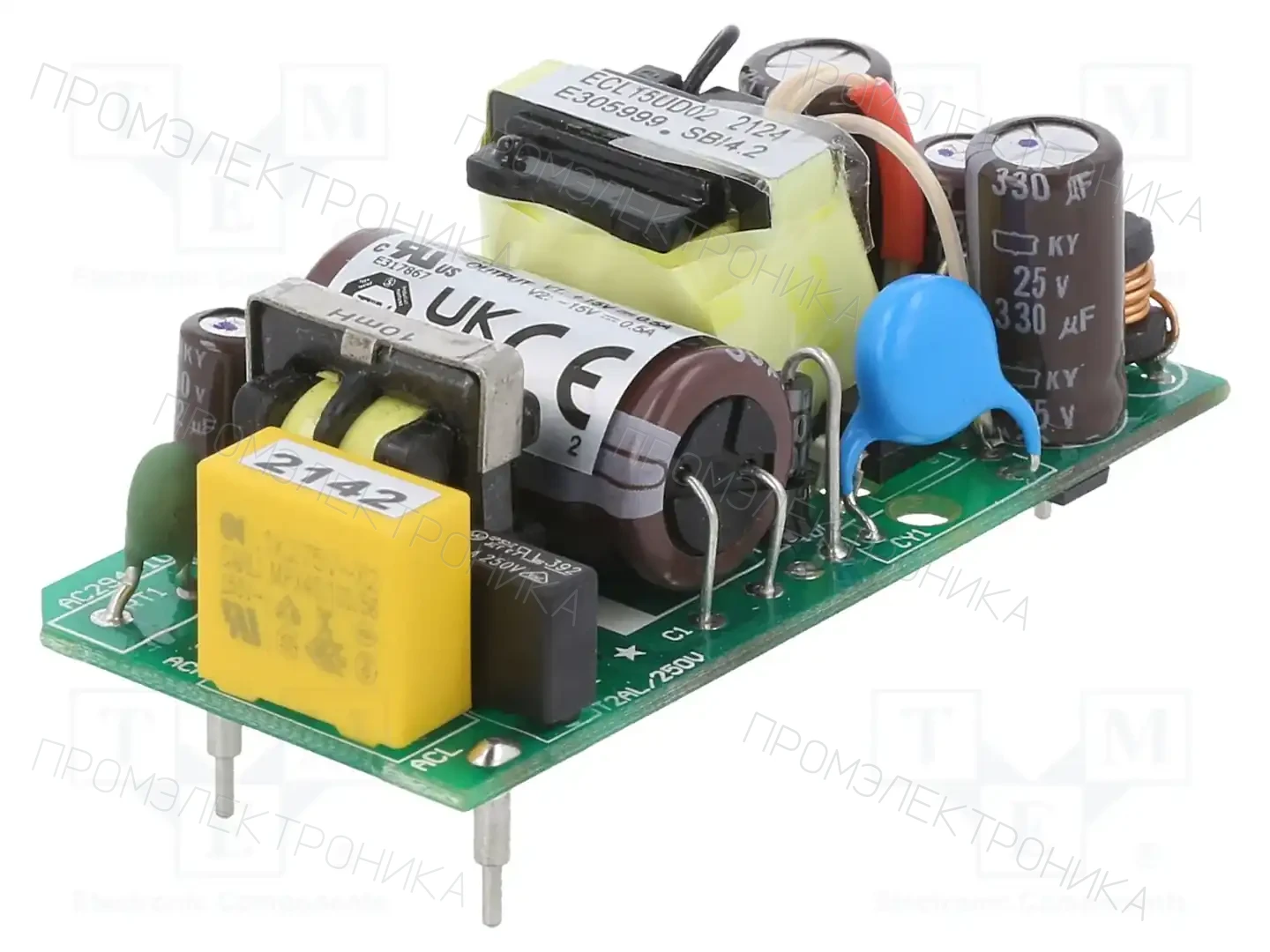 XP POWER ECL15UD02-P — Открытые блоки питания