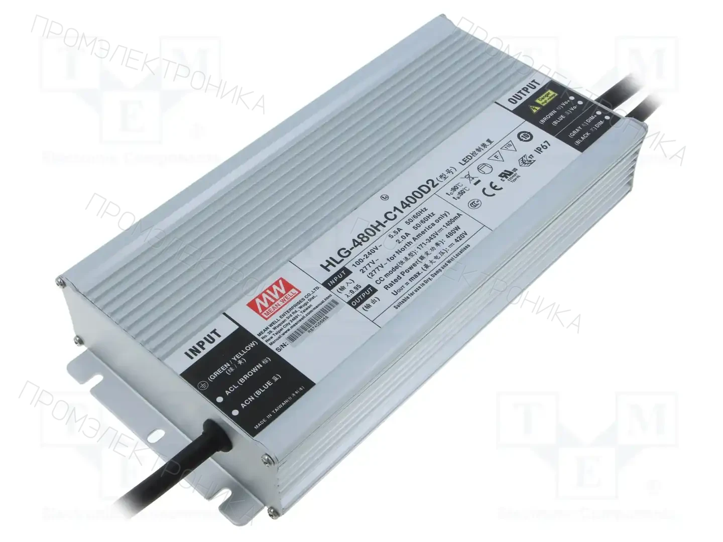 MEAN WELL HLG-480H-C1400D2 — Блоки питания для LED