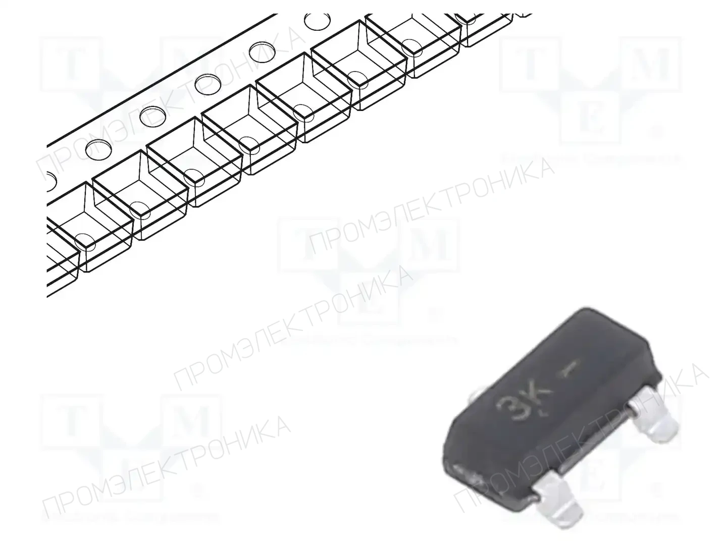 onsemi BC858BLT1G — Транзисторы PNP SMD