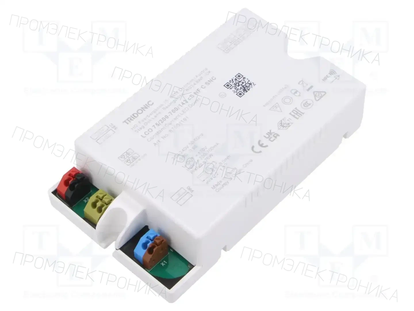 TRIDONIC LCO 75W 200-700MA 142V CS NF C SNC — Блоки питания для LED
