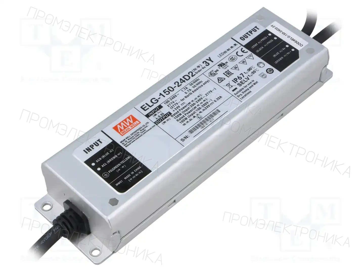 MEAN WELL ELG-150-24D2-3Y — Блоки питания для LED
