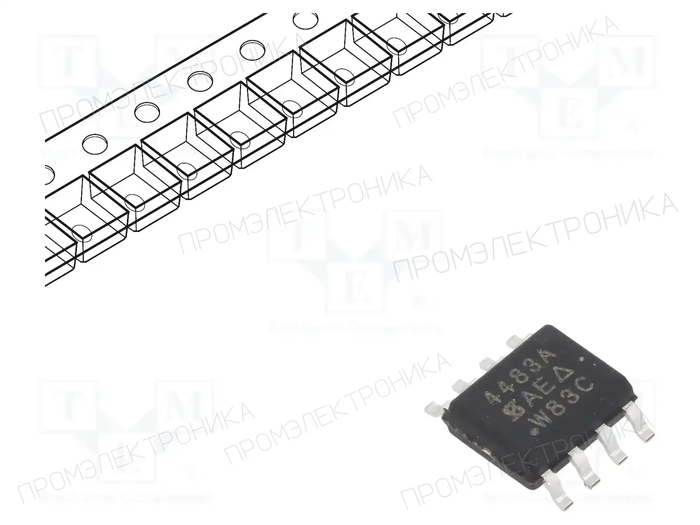 VISHAY SI4483ADY-T1-GE3 — Транзисторы с каналом P SMD