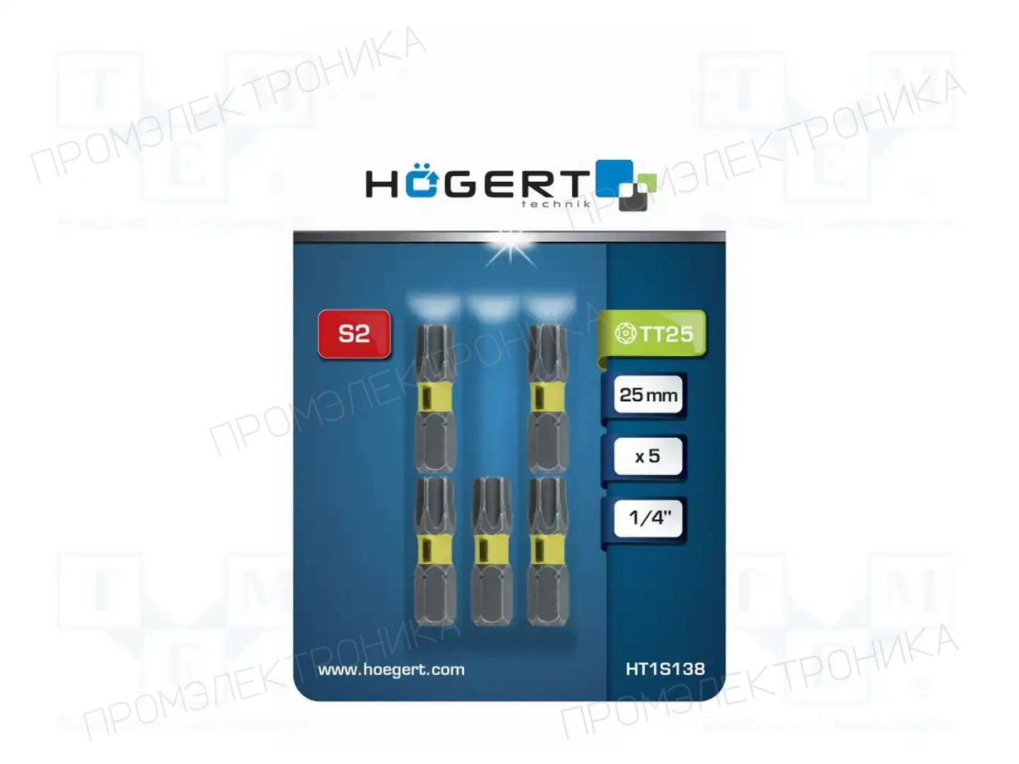 HÖGERT TECHNIK HT1S138 — Наконечники для отверток