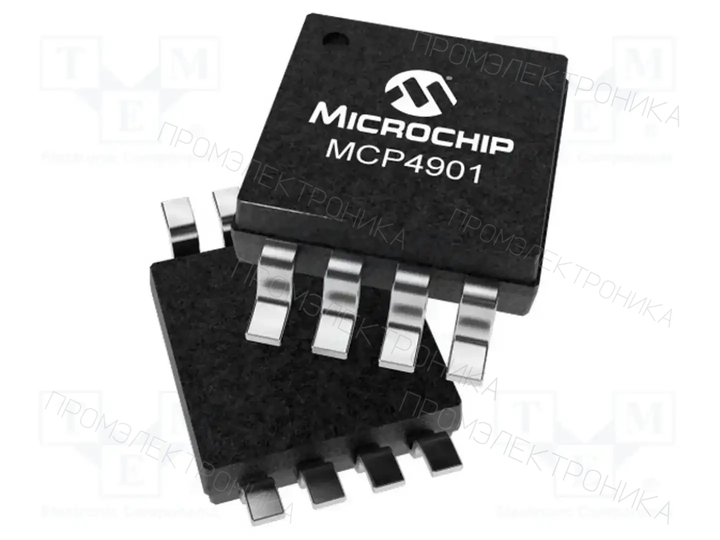 Microchip Technology MCP4901T-E/MS — Преобразователи D/A - микросхемы