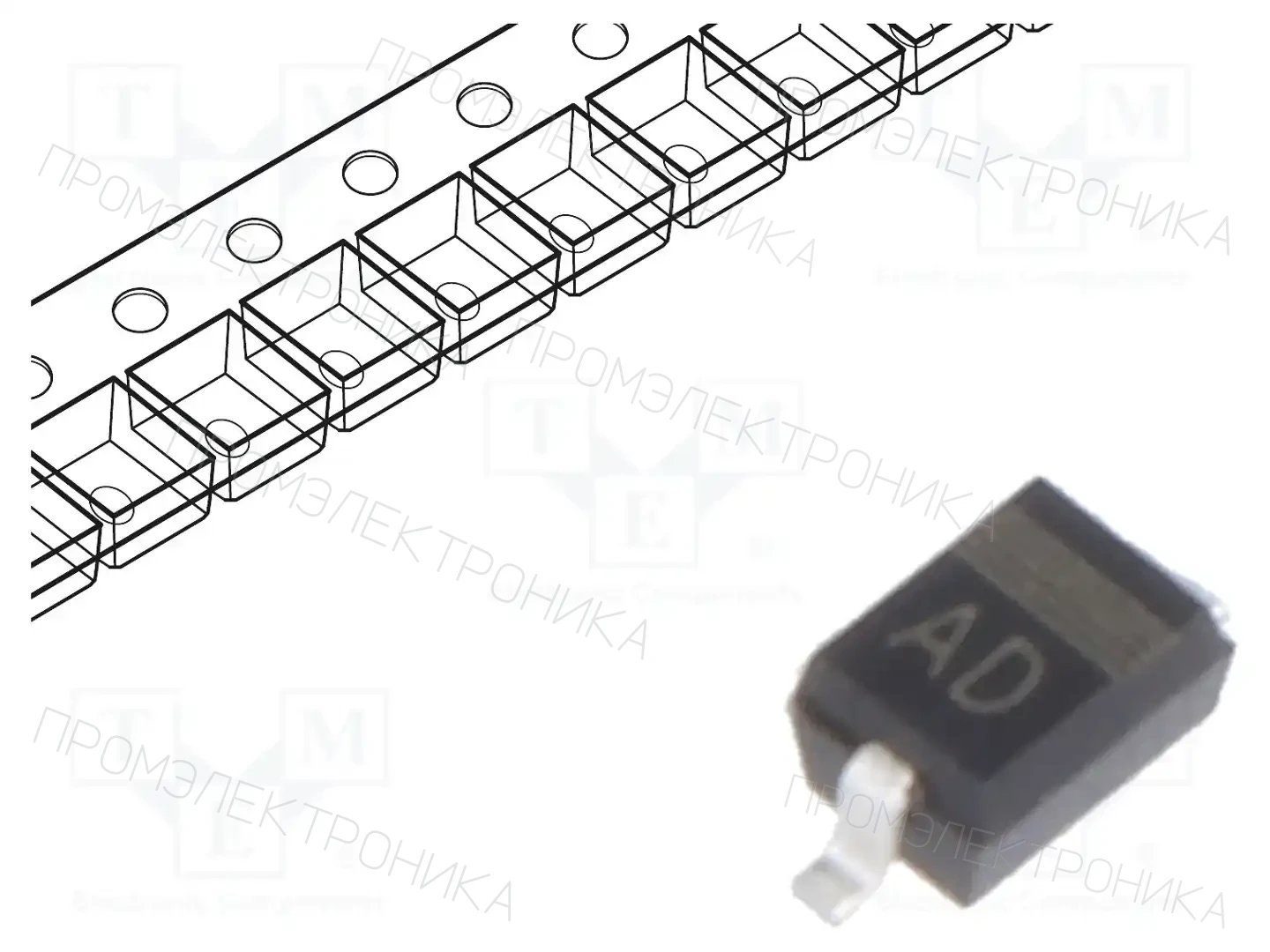 NEXPERIA PESD12VL1BA,115 — Диоды TVS SMD двунаправленные