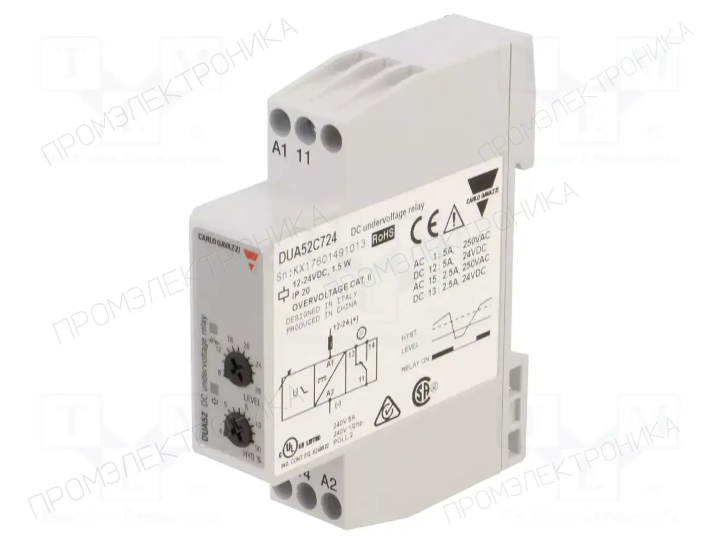 CARLO GAVAZZI DUA52C724 — Контрольные реле