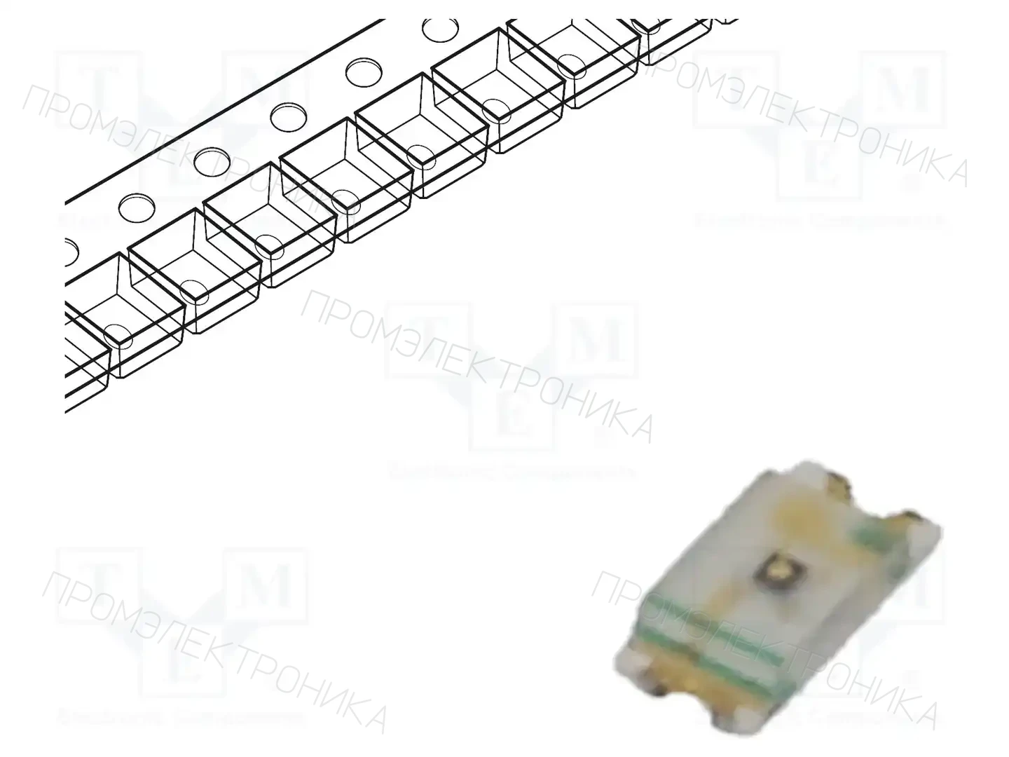 ROHM SEMICONDUCTOR SML-E12UWT86 — Светодиоды SMD цветные