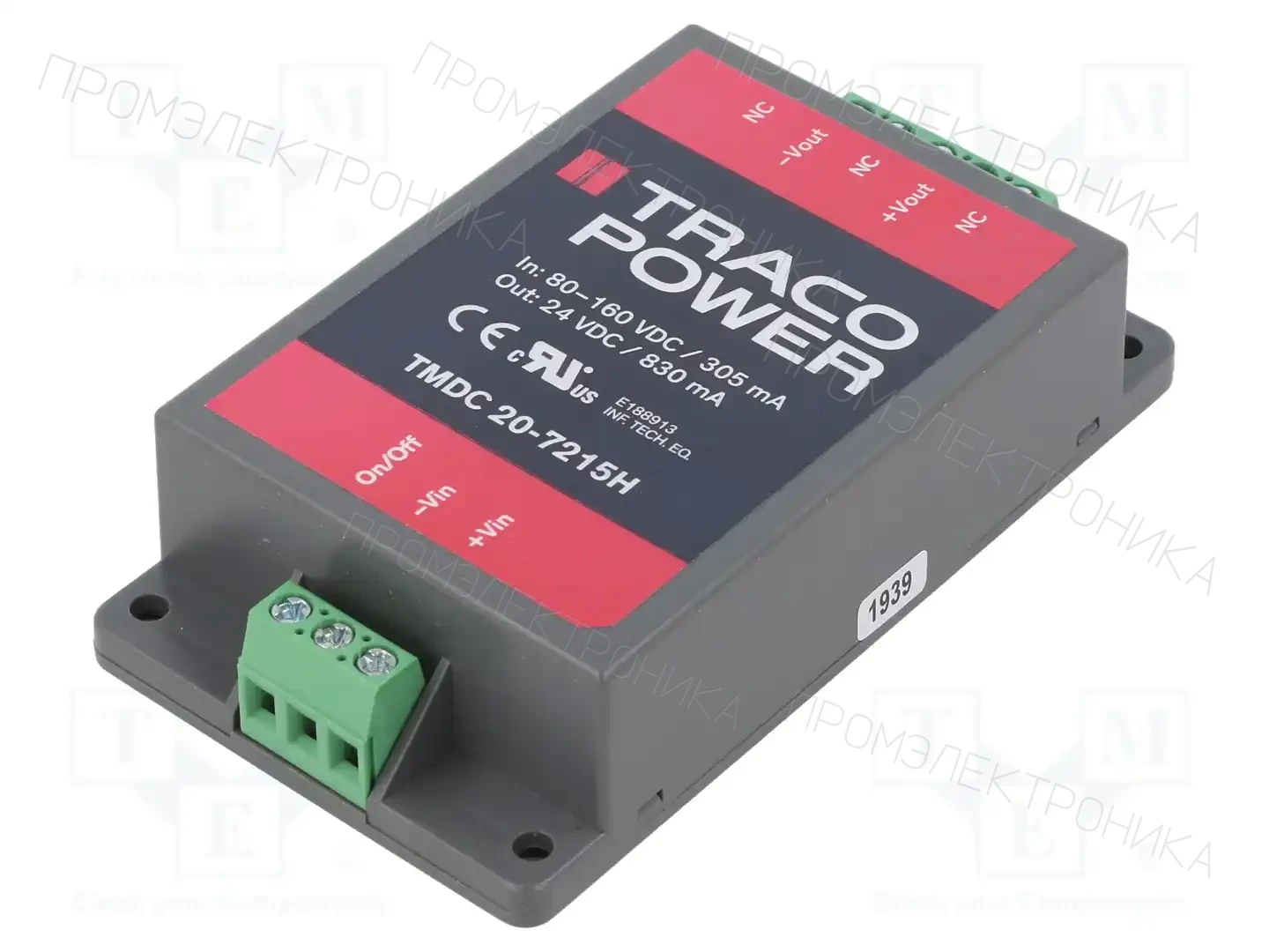 TRACO POWER TMDC 20-7215H — Преобразователи DC/DC