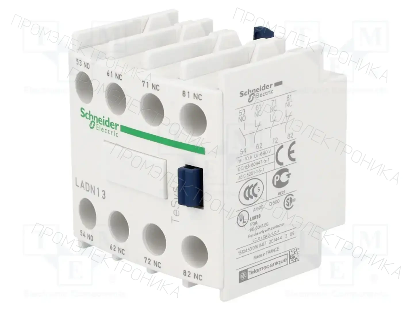 SCHNEIDER ELECTRIC LADN13 — Контакторы - дополнительное оборудование