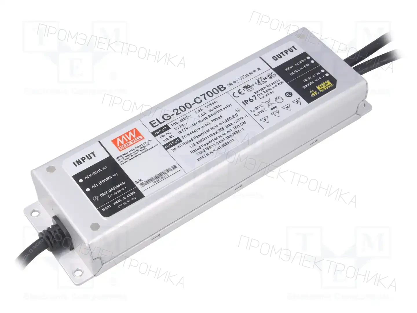 MEAN WELL ELG-200-C700B — Блоки питания для LED