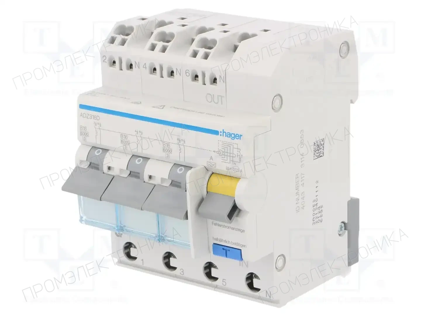 HAGER ADZ316D — Дифференциальные выключатели