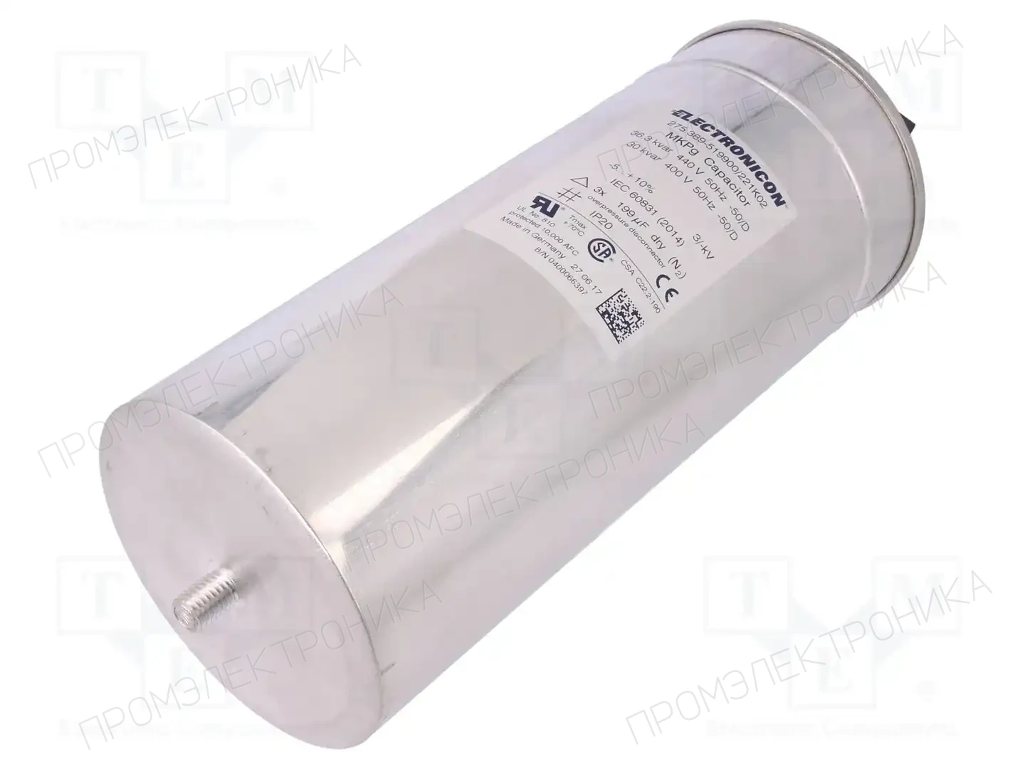ELECTRONICON 275.389-519900/221K02 — Конденсаторы для комп. реакт. мощности