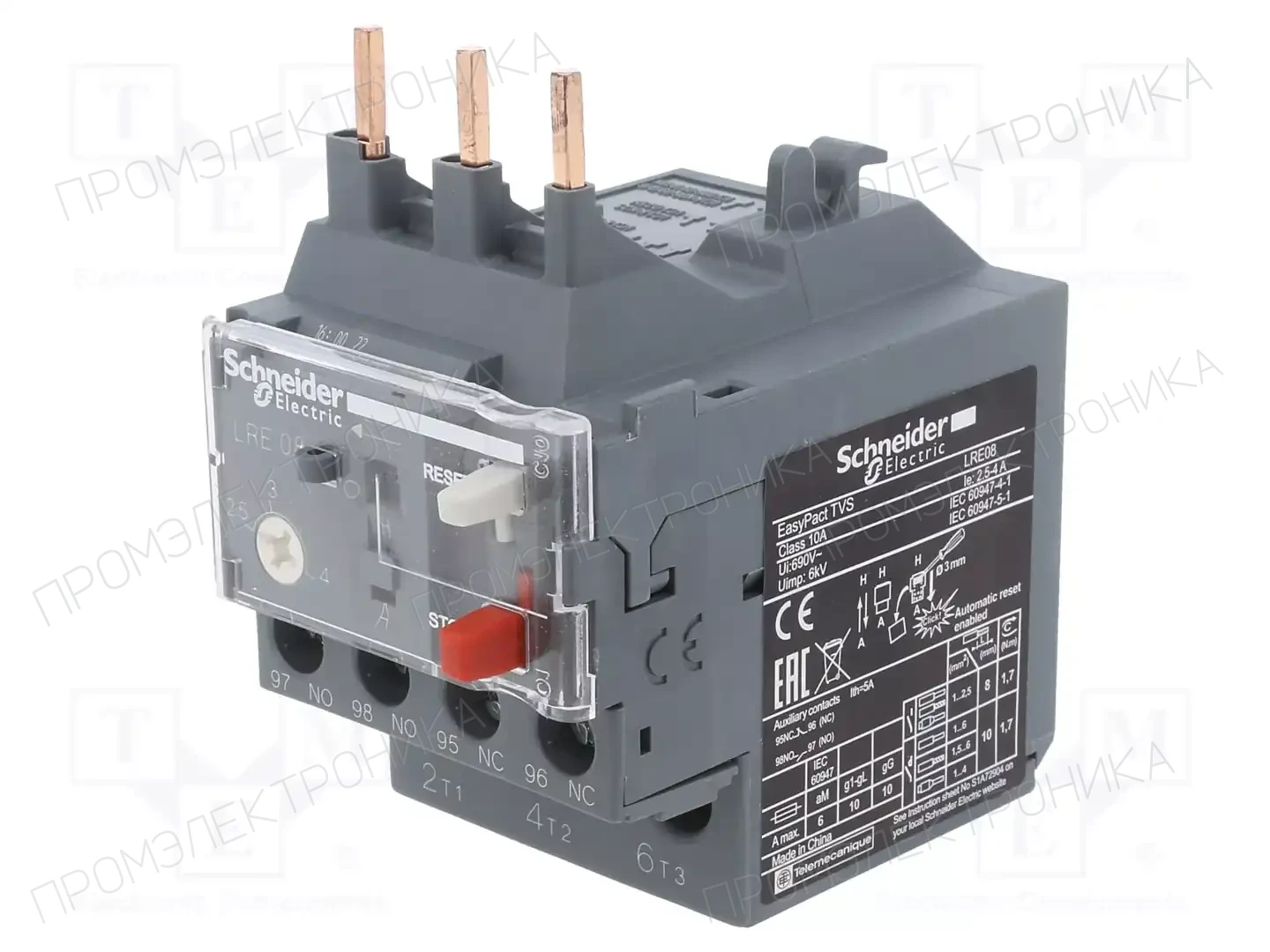 SCHNEIDER ELECTRIC LRE08 — Контакторы - дополнительное оборудование