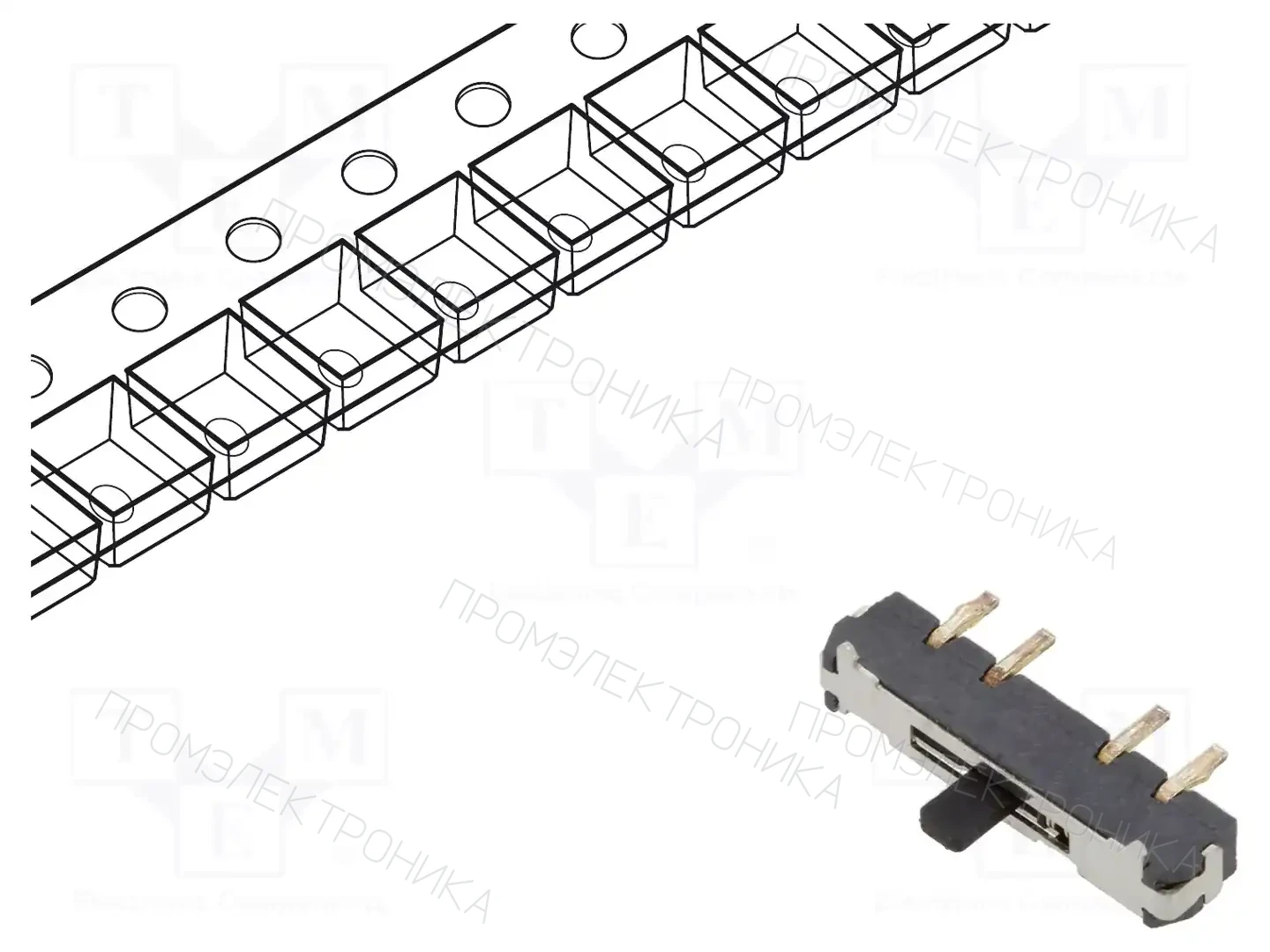 C&K JSM07011SAQNR — Переключатели ползунковые