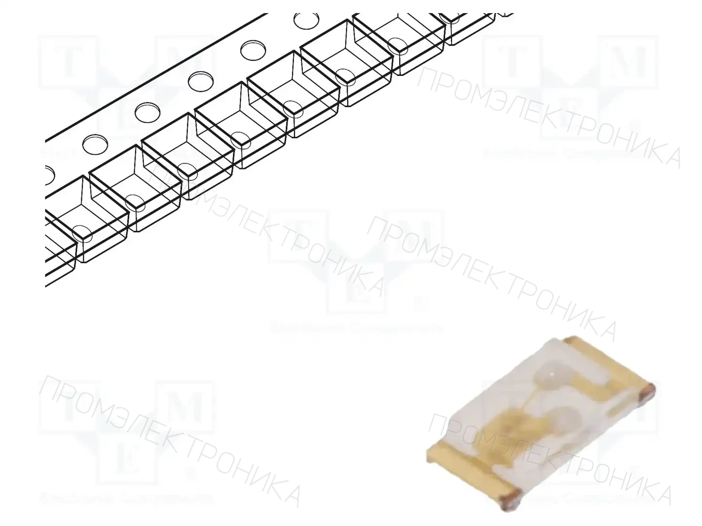 KINGBRIGHT ELECTRONIC KPG-1608QBC-D — Светодиоды SMD цветные