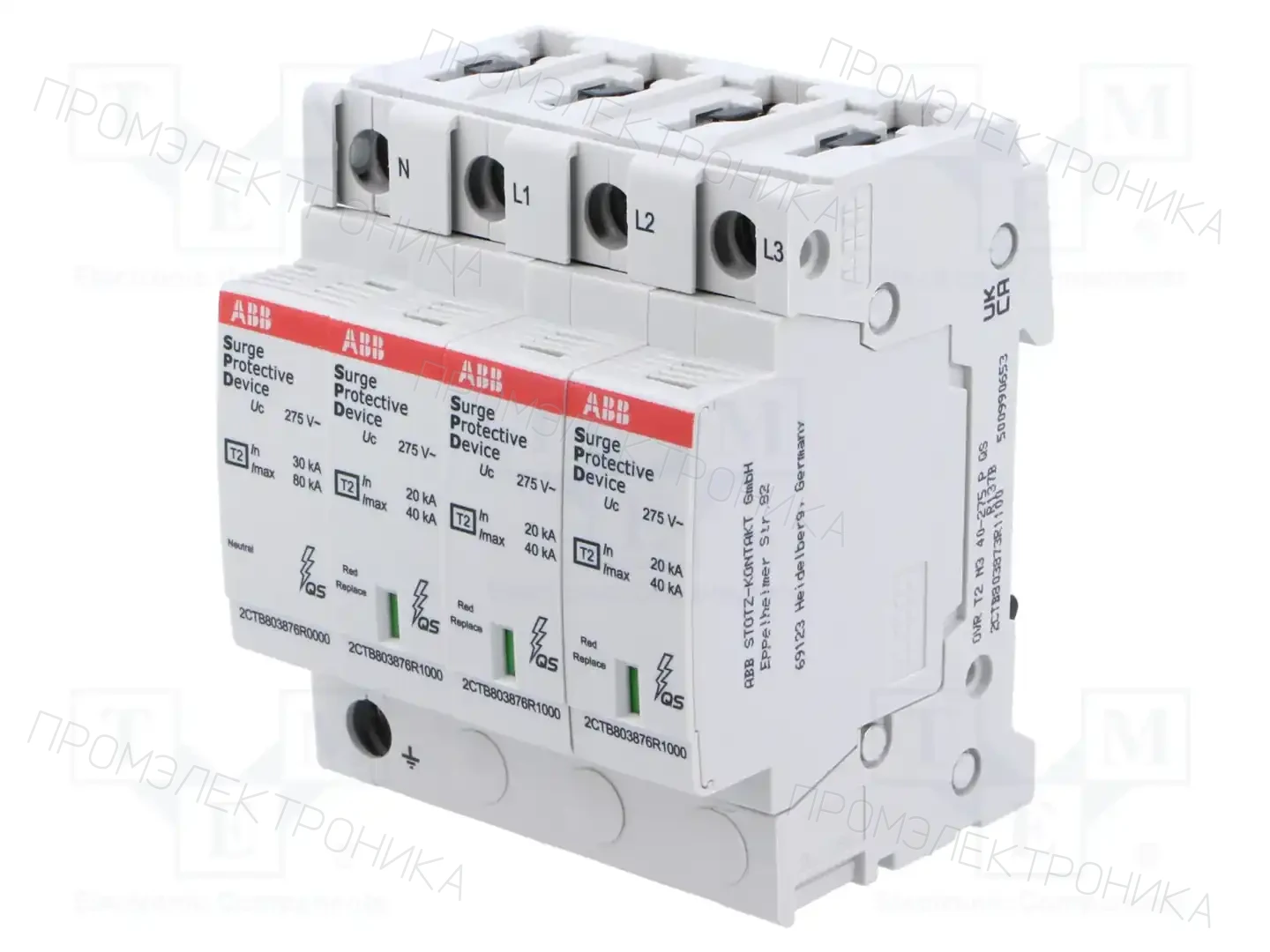 ABB OVR T2 N3 40-275 P QS — Ограничители перенапряжения