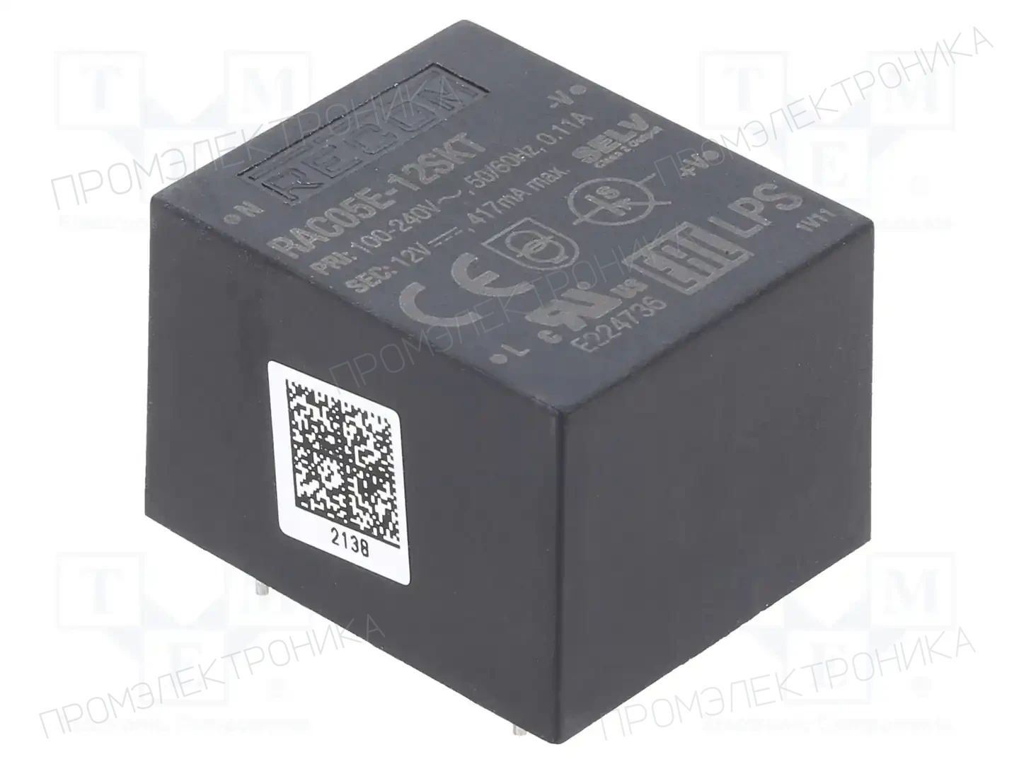 RECOM RAC05E-12SKT — Преобразователи AC/DC для PCB
