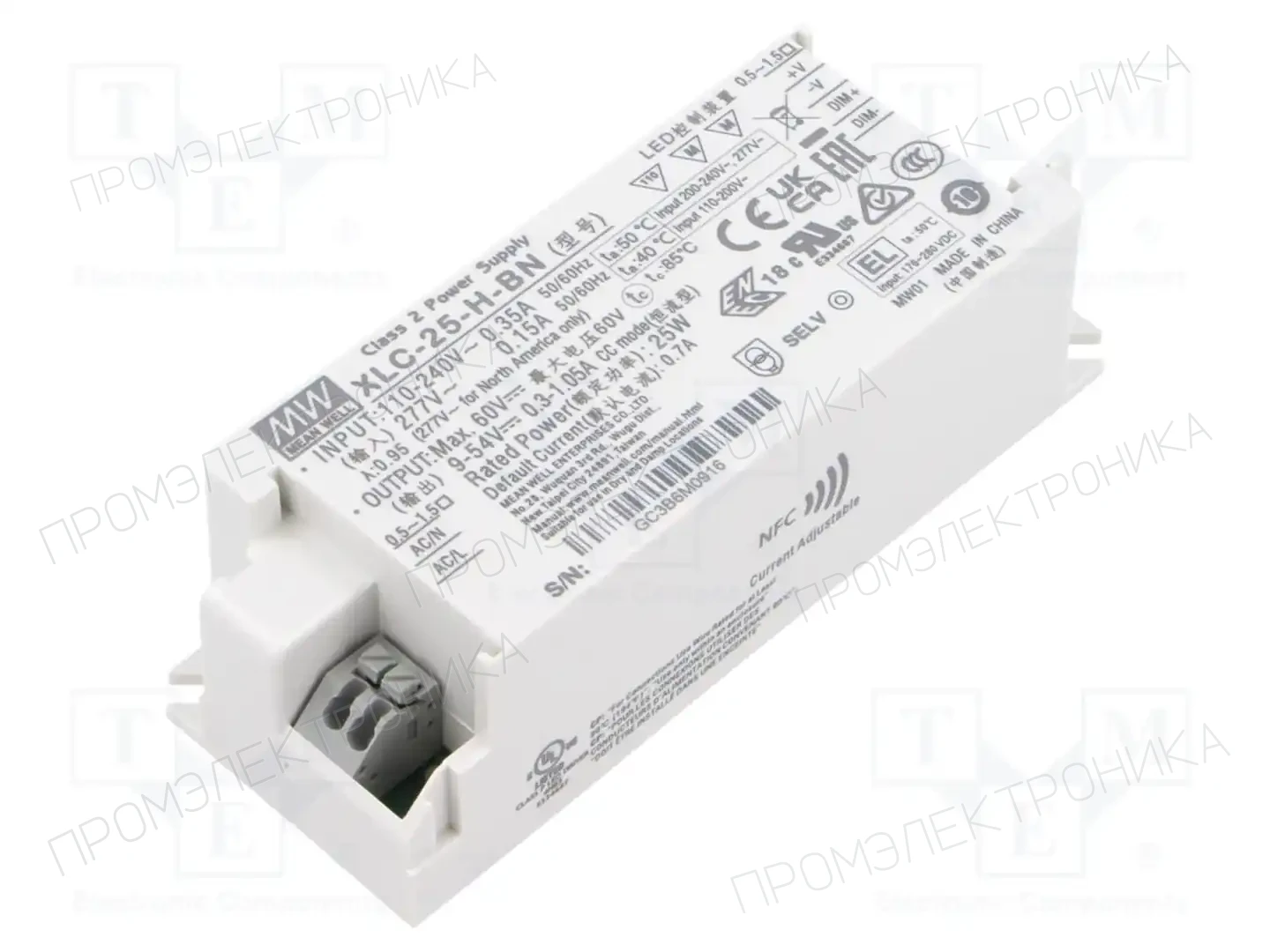 MEAN WELL XLC-25-H-BN — Блоки питания для LED