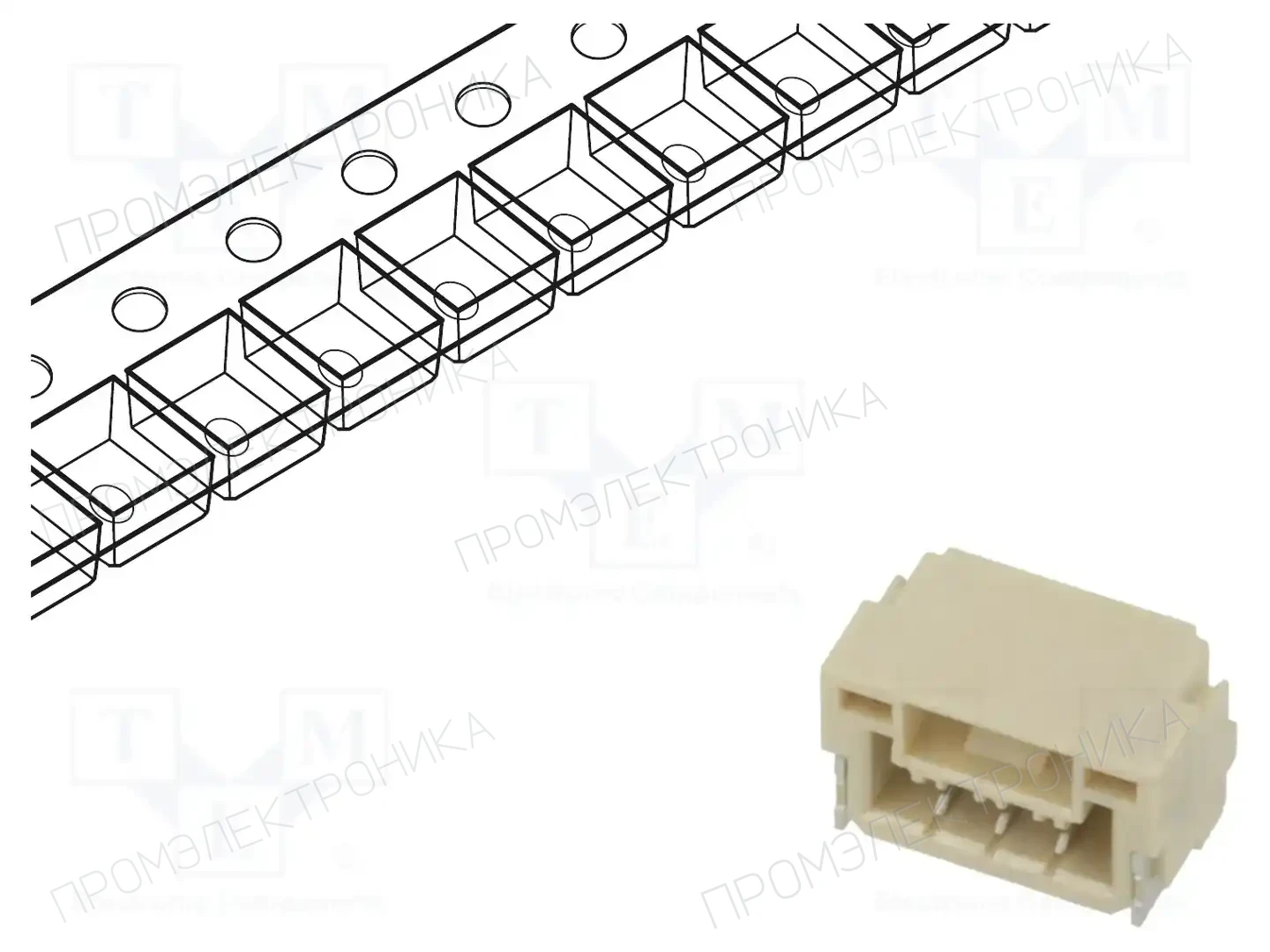 JOINT TECH A12514WR-S-03PNLNT1T00R — Разъeмы сигнальные растр 1,25мм