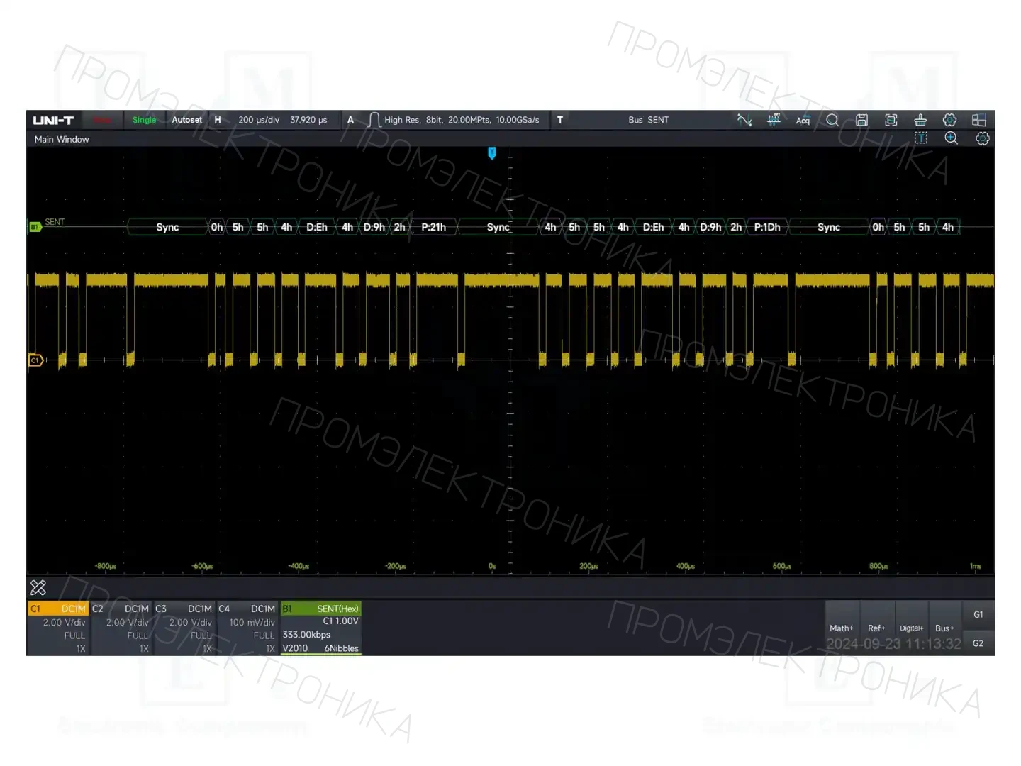 UNI-T MSO7000X-SENT — Осциллоскопы цифровые