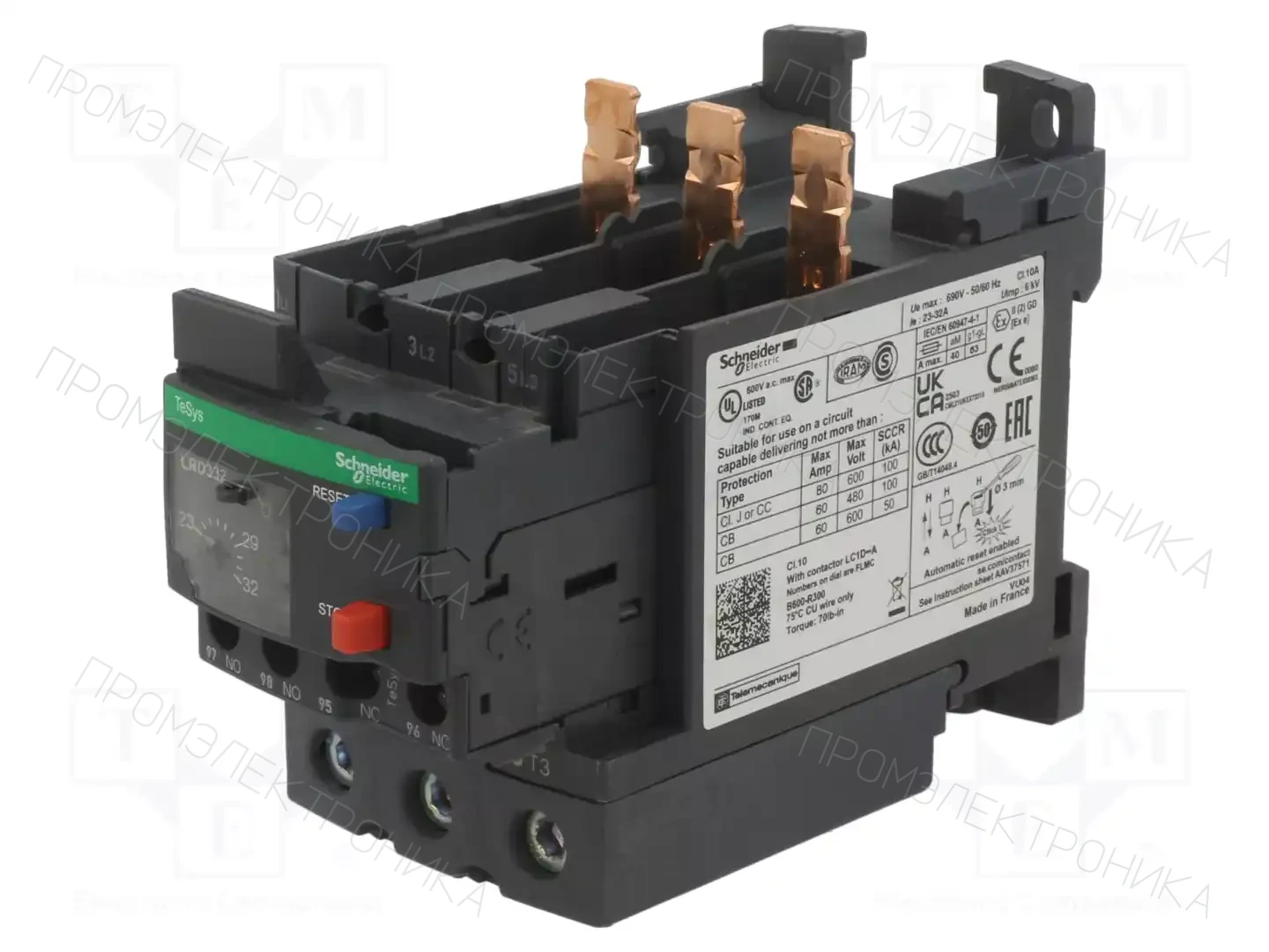 SCHNEIDER ELECTRIC LRD332 — Контакторы - дополнительное оборудование