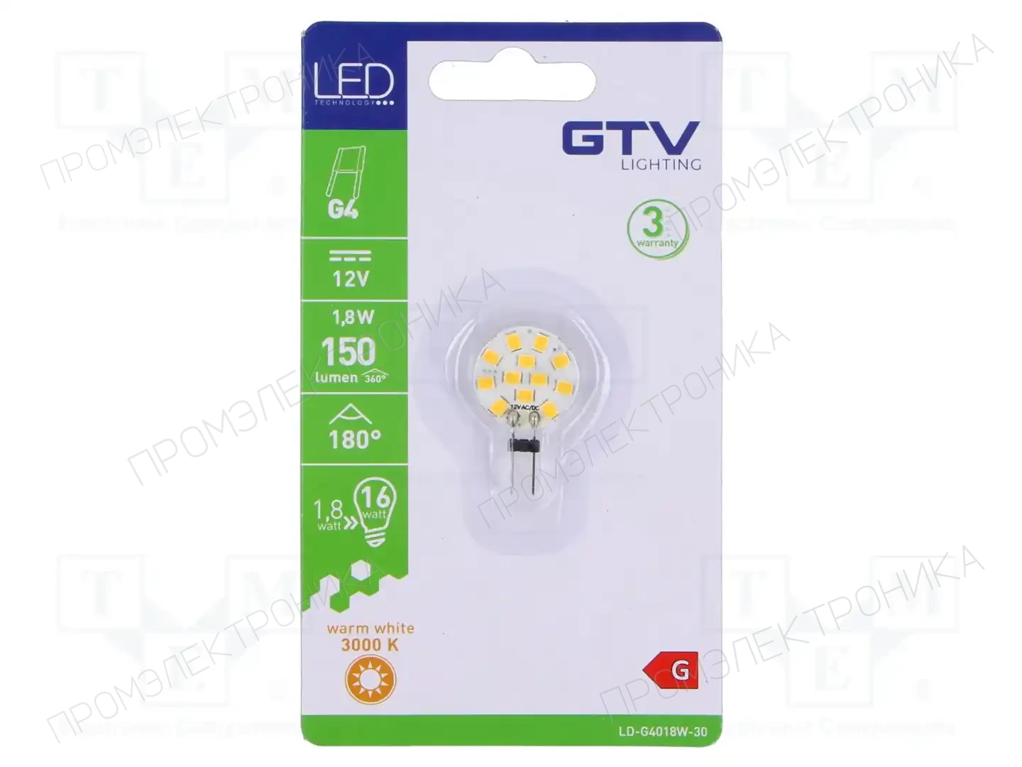 GTV Poland LD-G4018W-30 — Источники света - освещение