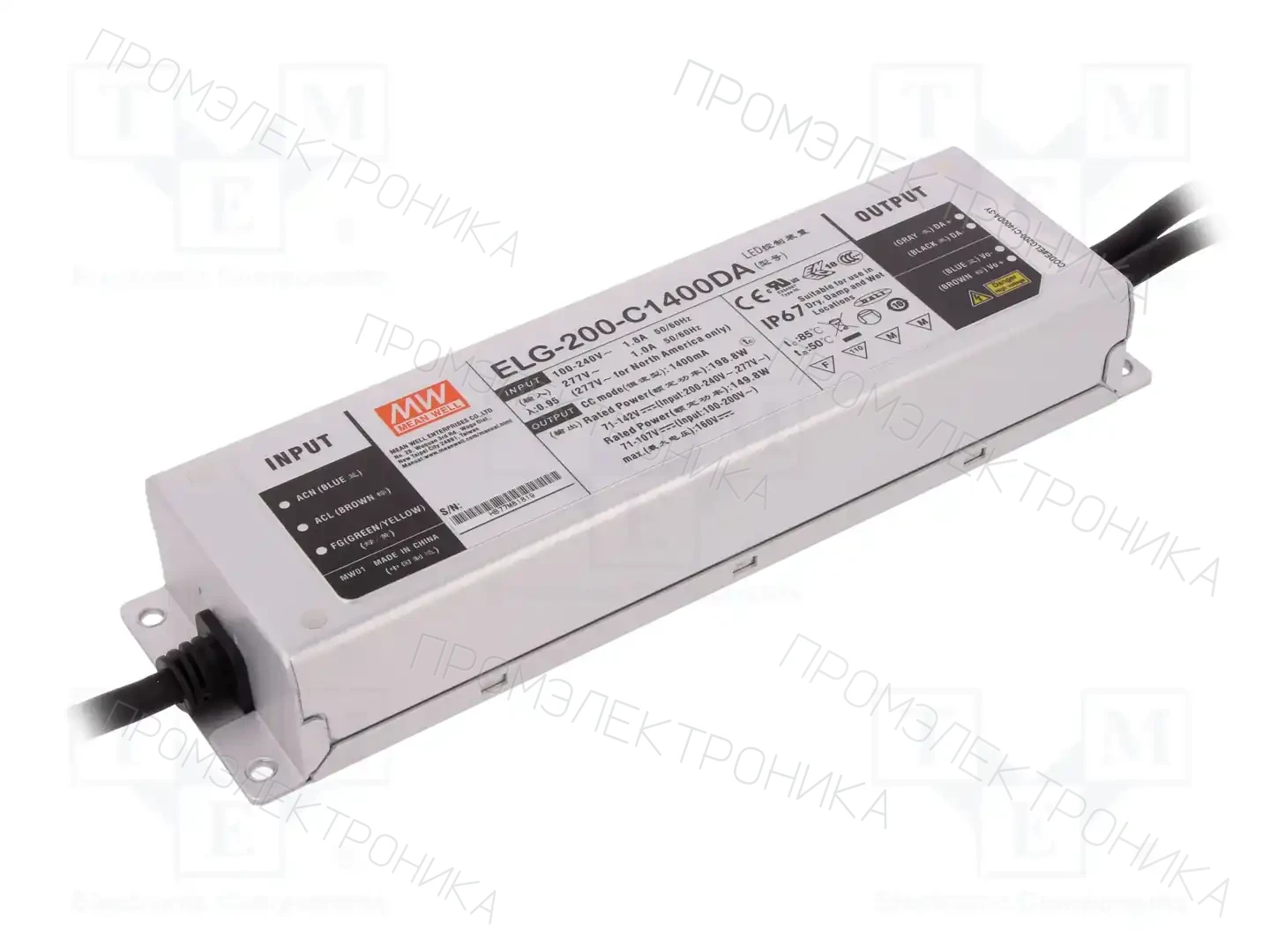 MEAN WELL ELG-200-C1400DA-3Y — Блоки питания для LED
