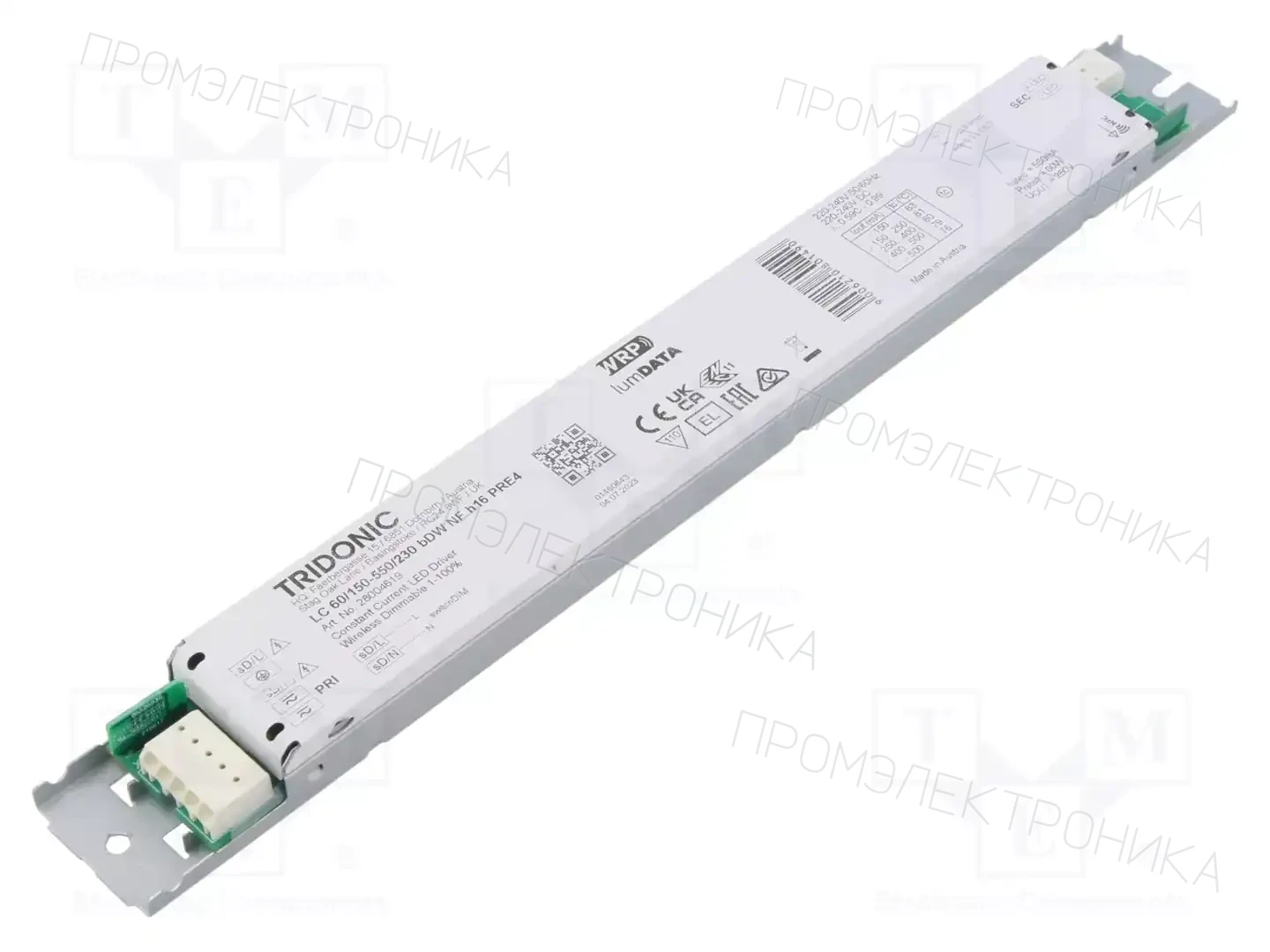 TRIDONIC LC 60/150-550/230 BDW NF H16 PRE4 — Блоки питания для LED