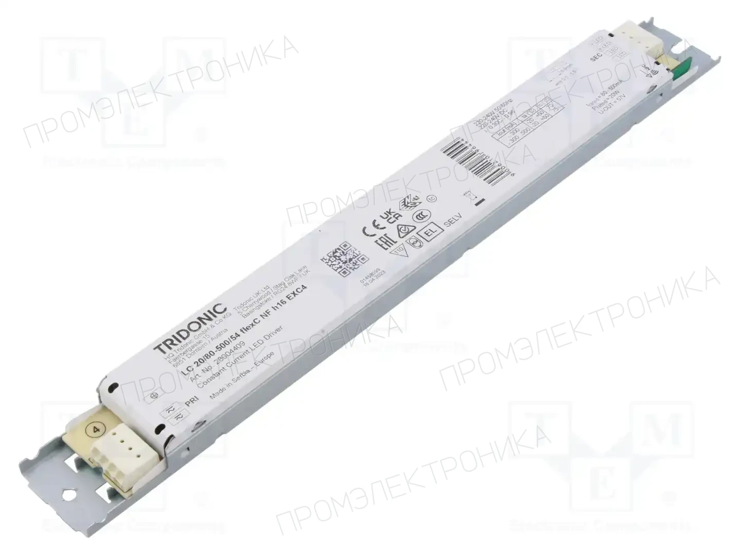 TRIDONIC LC 20/80-500/54 FLEXC NF H16 EXC4 — Блоки питания для LED