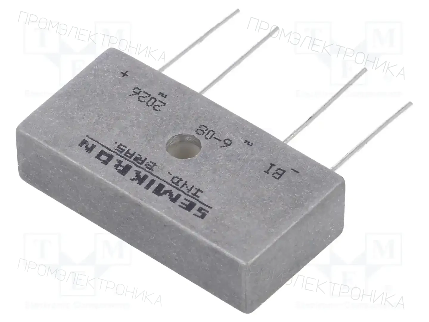 SEMIKRON DANFOSS BI 6/08 07639360 — Однофазные мосты диодные плоские