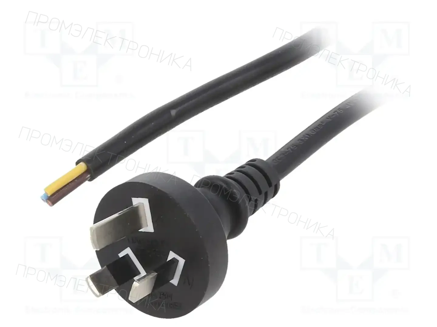 LIAN DUNG LT-423 3X0.75 BLK 1.5M END CUT — Кабели питания компьютерные и универс
