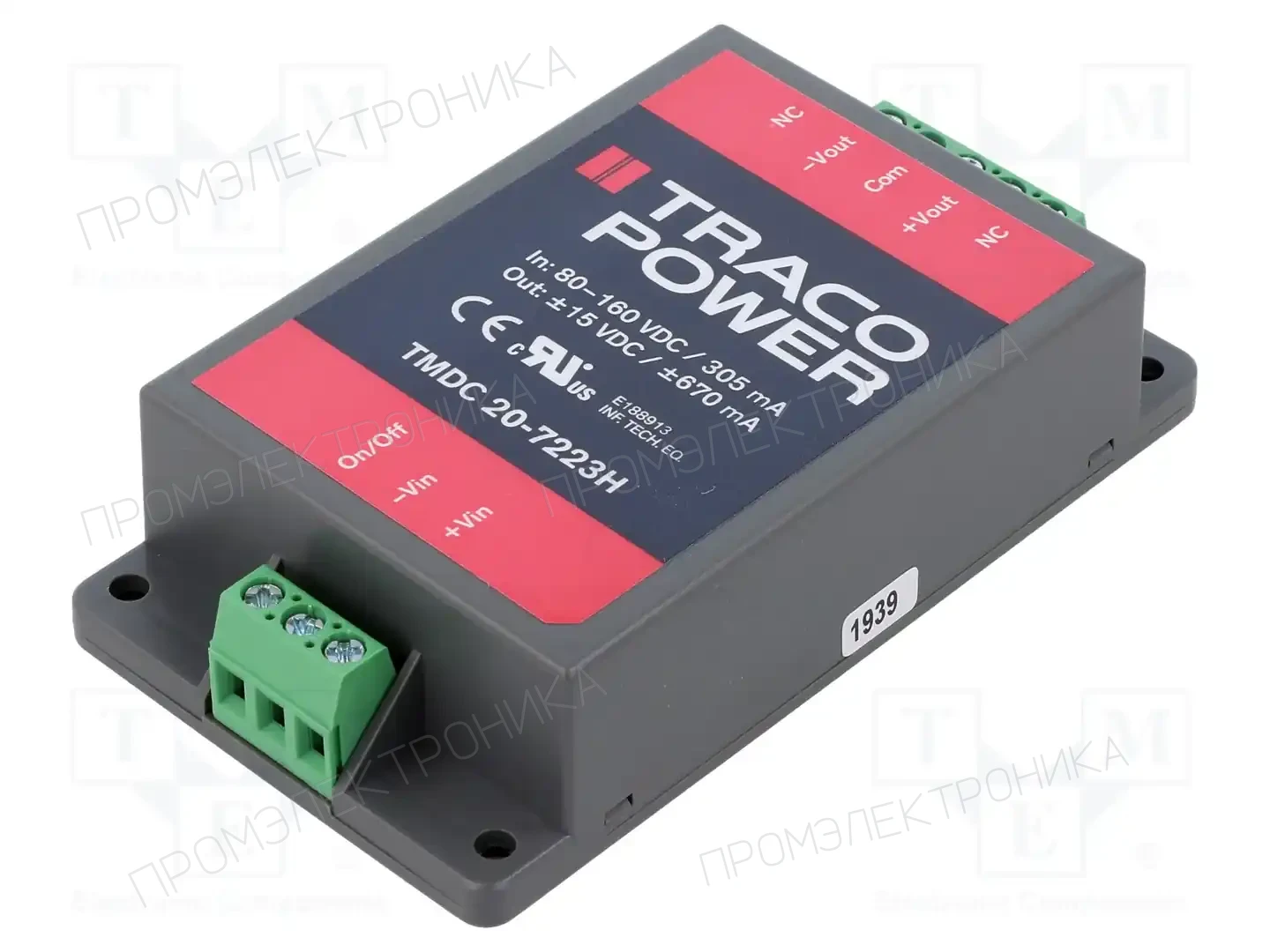 TRACO POWER TMDC 20-7223H — Преобразователи DC/DC