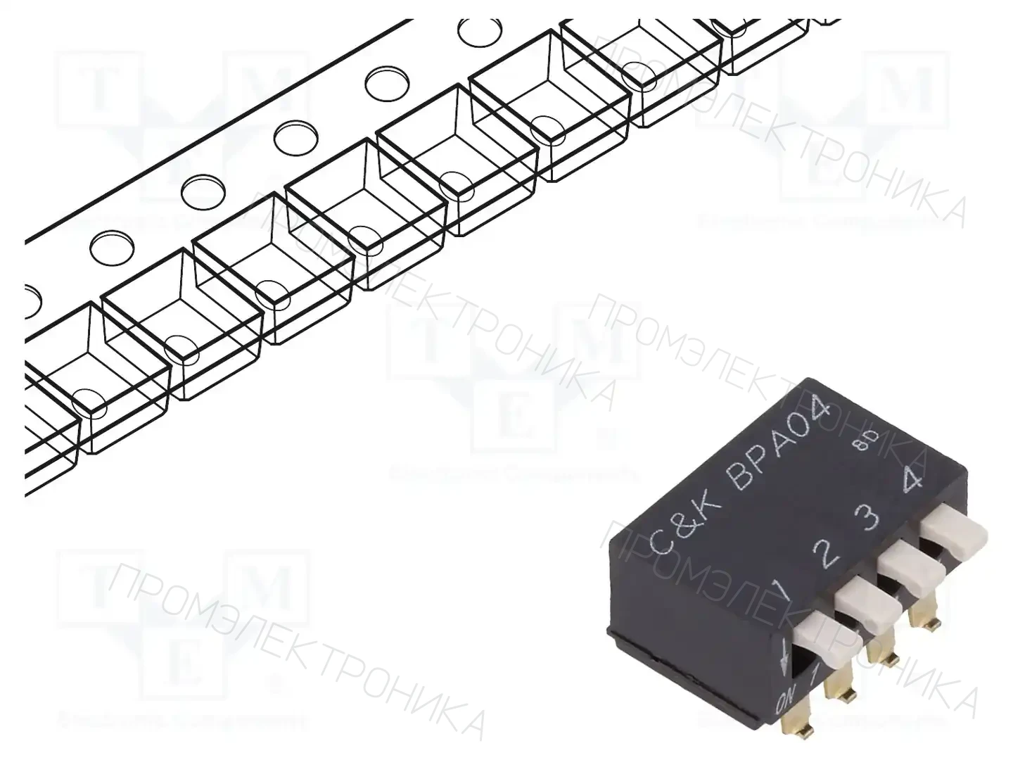 C&K BPA04SBR — Переключатели типа Dip-Switch