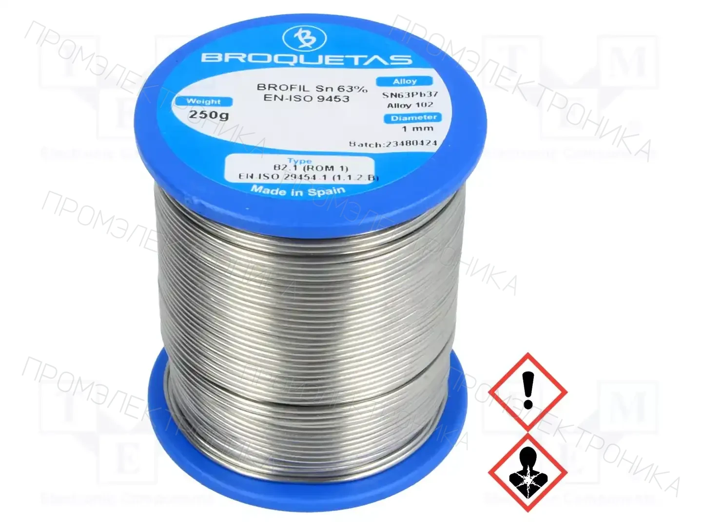 BROQUETAS BROFIL 63 B2.1 1.0MM 250G — Паяльные провода свинцовые