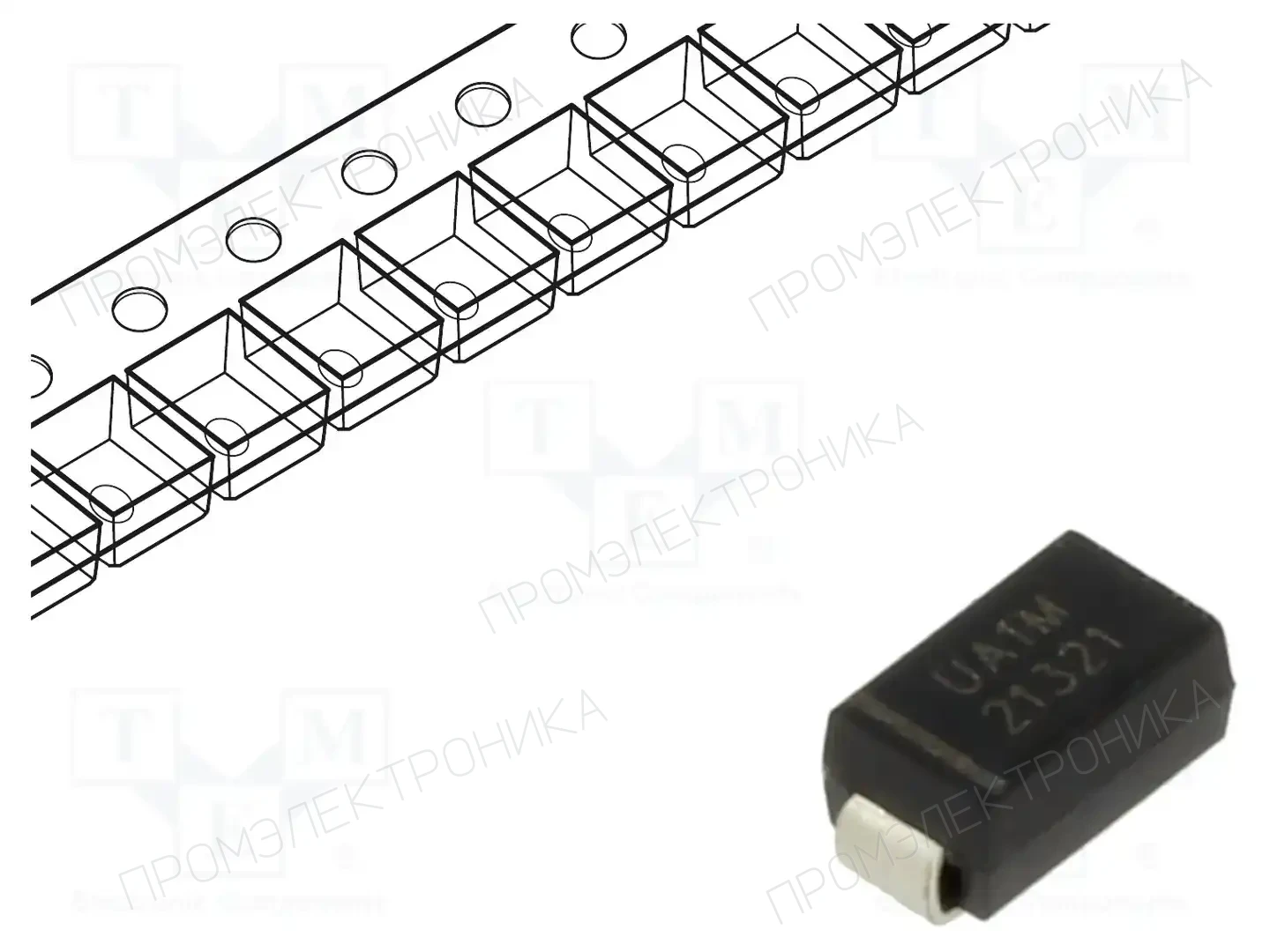SMC DIODE SOLUTIONS UA1MTR — Универсальные диоды SMD
