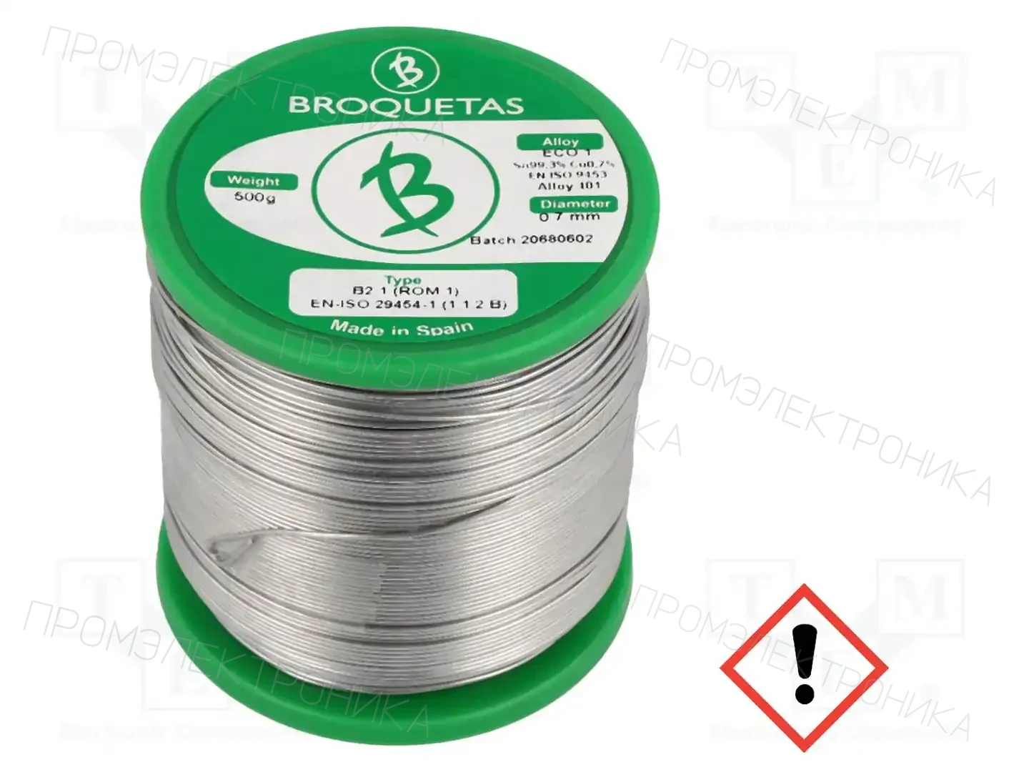 BROQUETAS ECO1 B2.1 0,7MM 500G — Паяльные провода бессвинцовые
