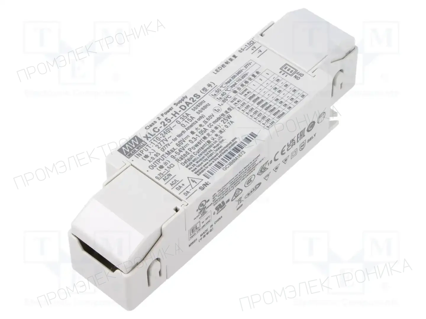 MEAN WELL XLC-25-H-DA2S — Блоки питания для LED