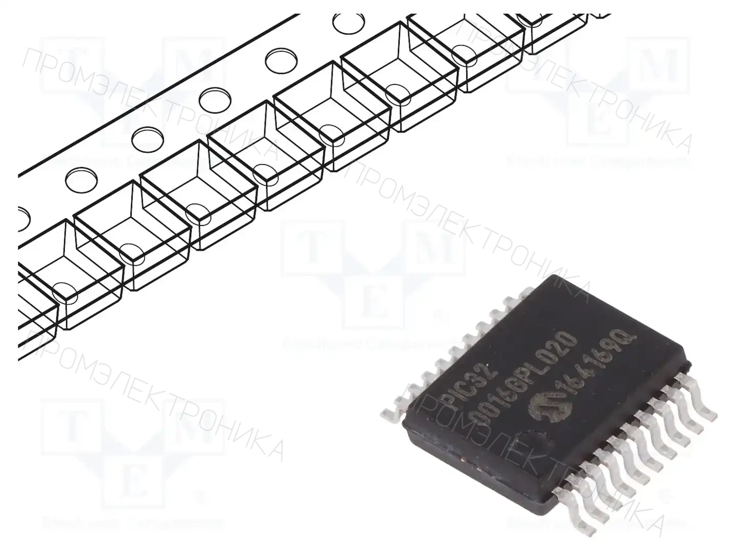 Microchip Technology PIC32MM0016GPL020-I/SS — Линейка PIC32 32-bit