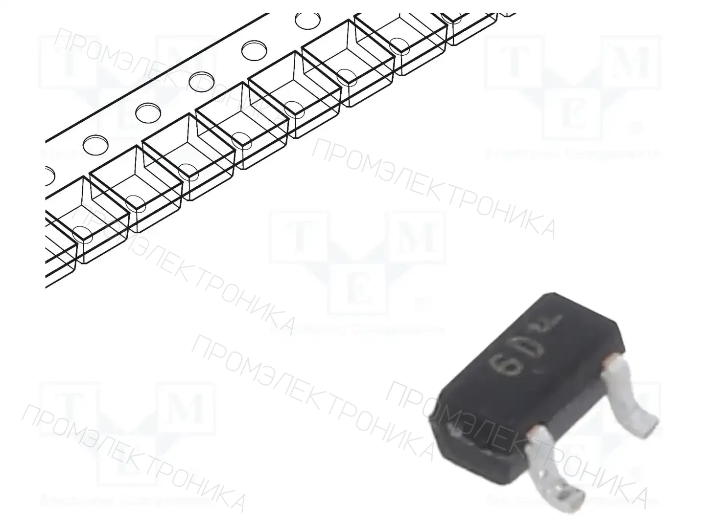 onsemi DTA114YET1G — Транзисторы PNP SMD