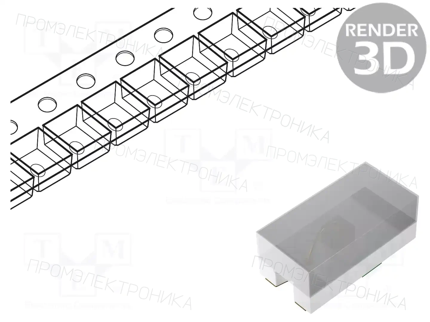 BROADCOM (AVAGO) HSMY-C280 — Светодиоды SMD цветные