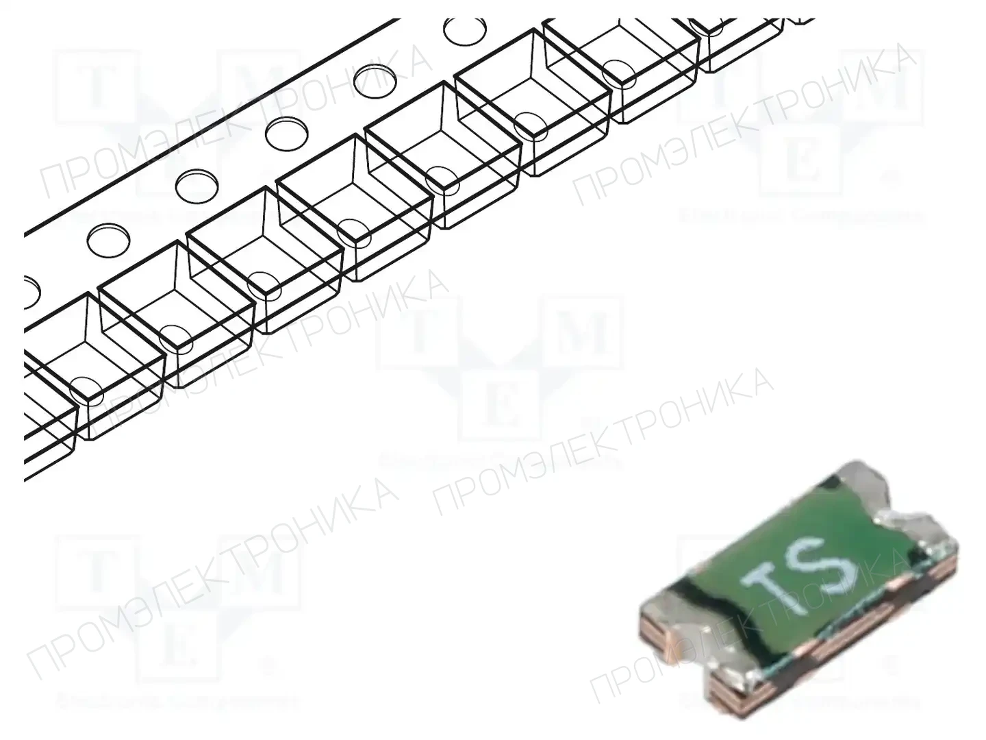 EATON/BUSSMANN PTS12066V100 — Предохранители полимерные SMD