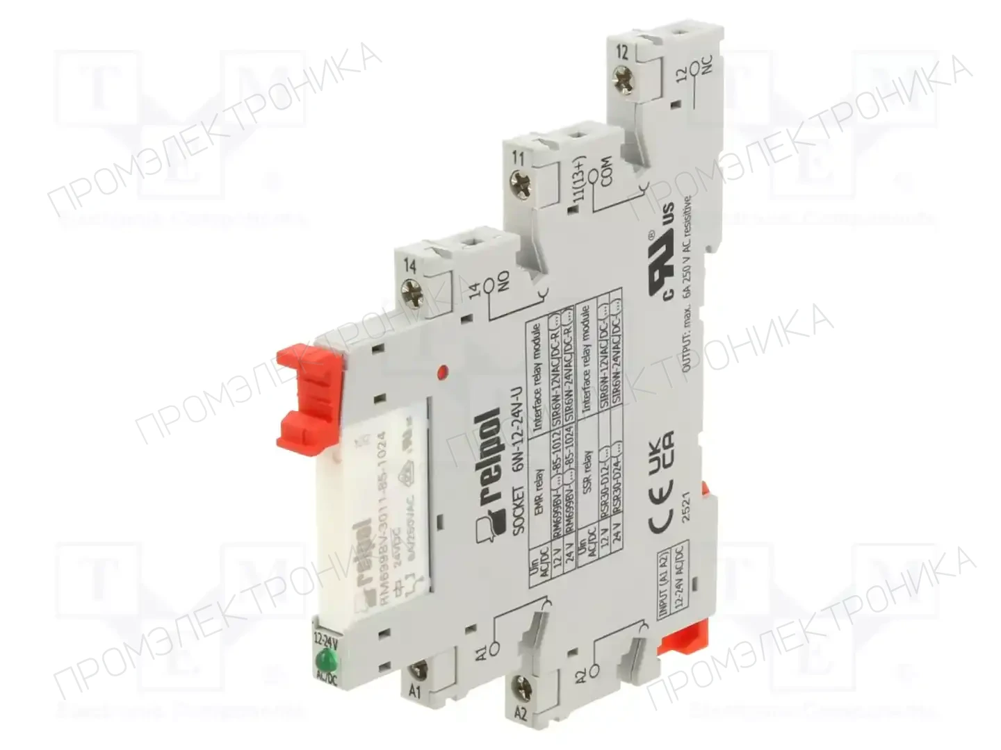 RELPOL SIR6W-24VAC/DC-R — Реле электромагн. - наборы