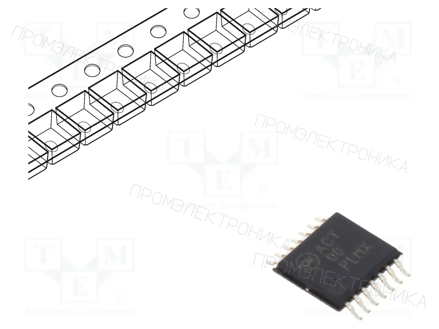 onsemi 74ACT00MTCX — Ворота, инверторы