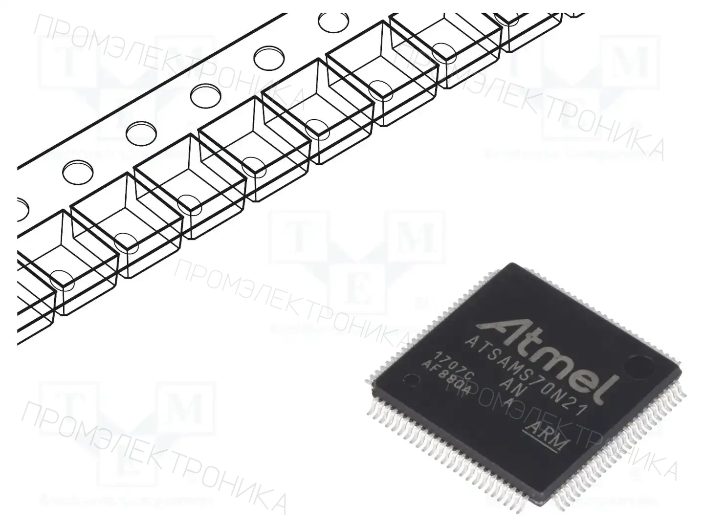 Microchip Technology ATSAMS70N21A-AN — Линейка ARM 32-bit
