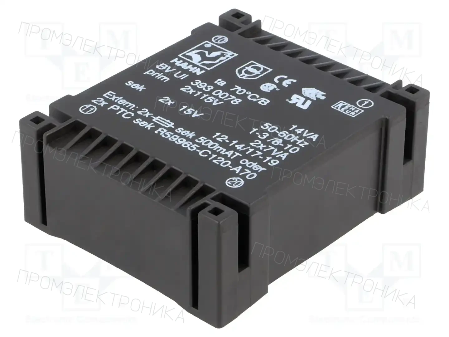 HAHN BV UI 393 0078 — Трансформаторы PCB